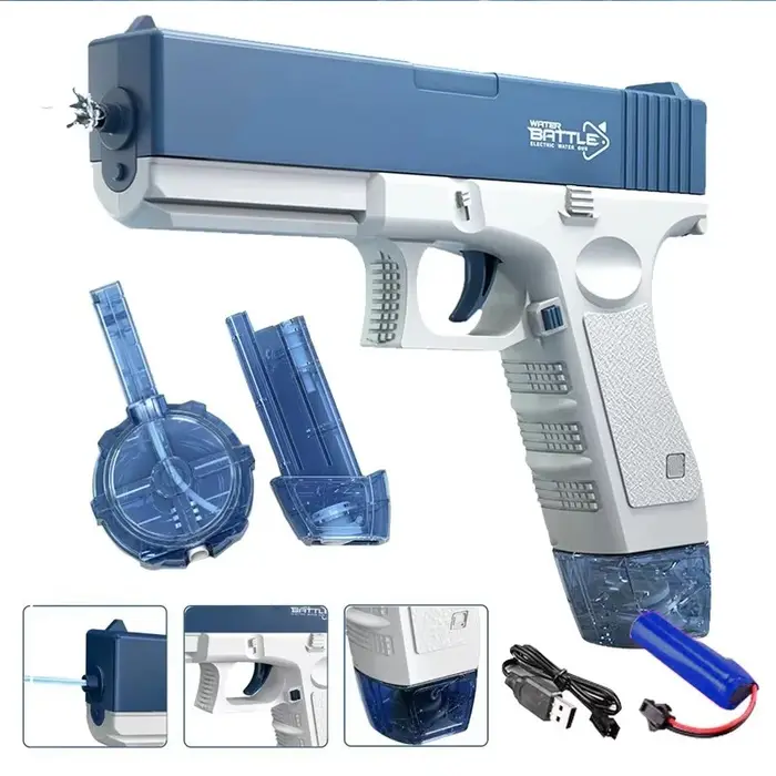 Pistolet à eau électrique portable, jouets d'extérieur pour enfants, rafale automatique