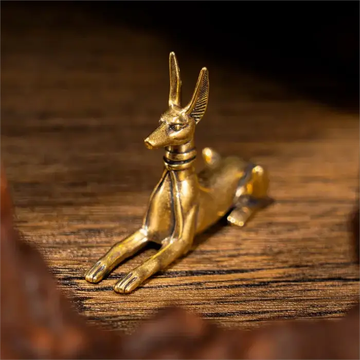 Statue de sabot de pharaon égyptien en laiton vintage, 1 pièce, pièce d'art décorative exquise pour 