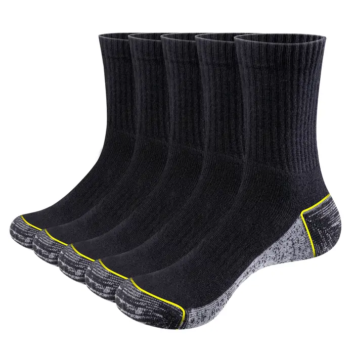 5 paires chaussettes sport homme coton respirantes randonnée outdoor taille 37-46 confort amorti