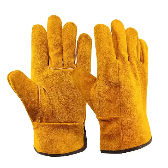 Gants travail cuir souple conducteur chasse sécurité mécanique jardin ferme soudure protection homme