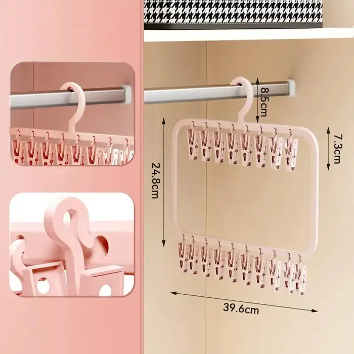Porte-vêtements détachable pratique, organisateur pliable portable pour sous-vêtements, serviettes, 