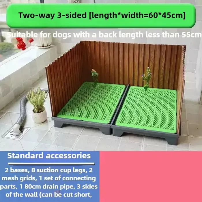 Toilette pour chien 28CM avec mur de protection, grande taille, combinaison pratique, bac à urine, c