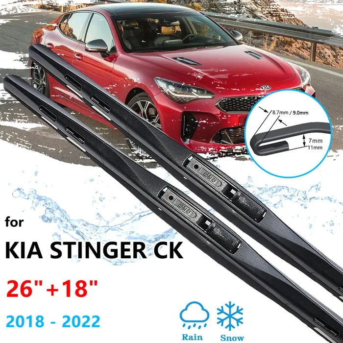 Lames d'essuie-glace avant pour Kia Stinger CK 2018 2019 2020 2021 2022, pièces de pare-brise pour l