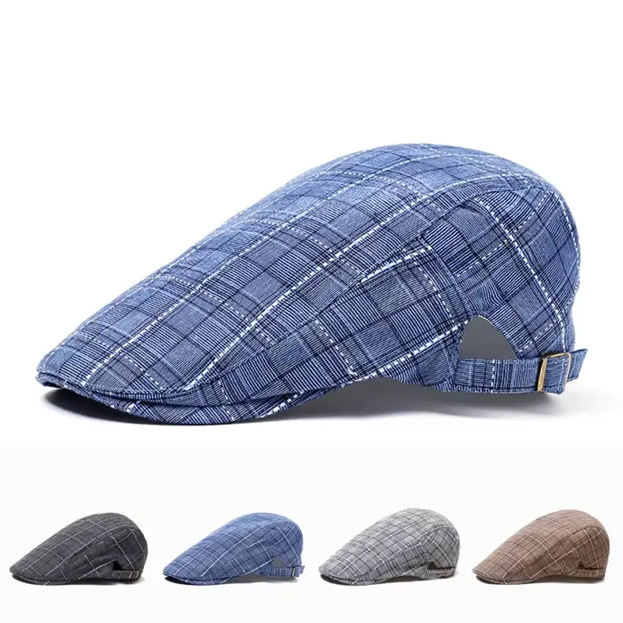Béret newsboy lin pour chasse été - Style Gatsby herringbone respirant conduite ivy cabbie homme femme