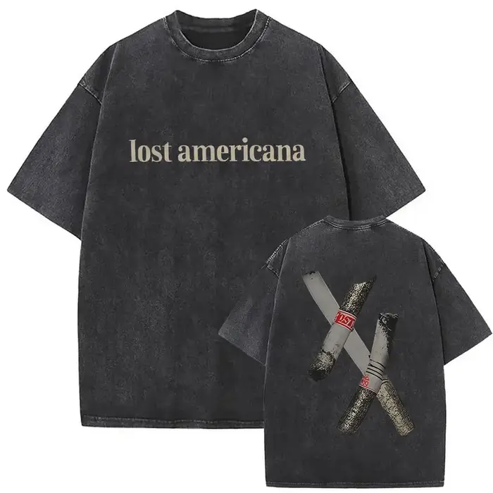 Rappeur MGK perdu Americana Tour 2025 T-shirts mitrailleuse Kelly Vintage lavé graphique T-shirt hom