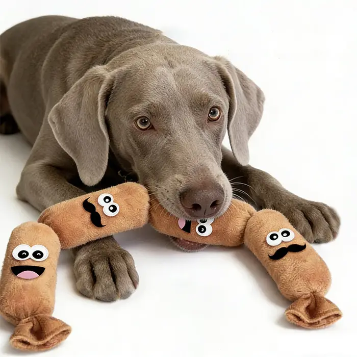 Jouet interactif en peluche pour chien