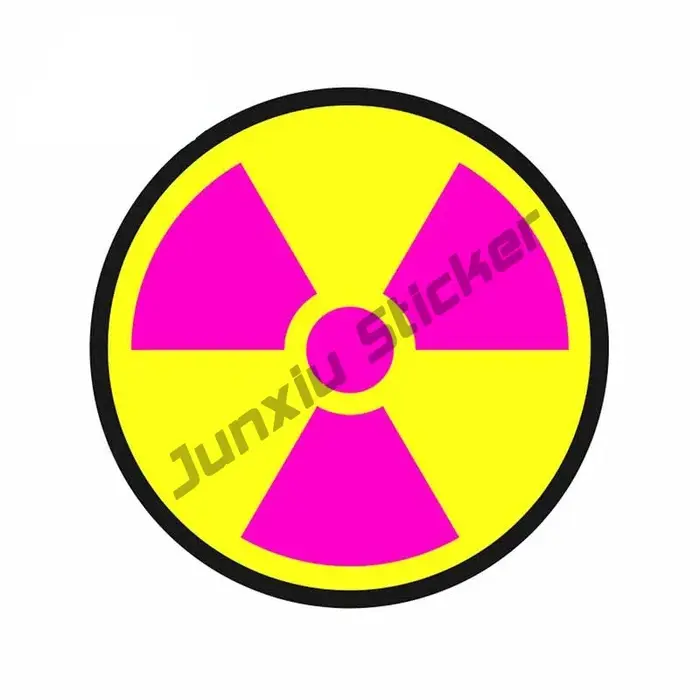 Autocollant drôle de signe d'iode de rayonnement nucléaire pour voiture, décalcomanie en vinyle pers