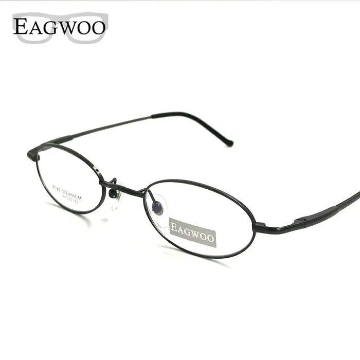 Lunettes en titane pur, petit cadre optique adapté aux lunettes de Prescription de puissance haute r