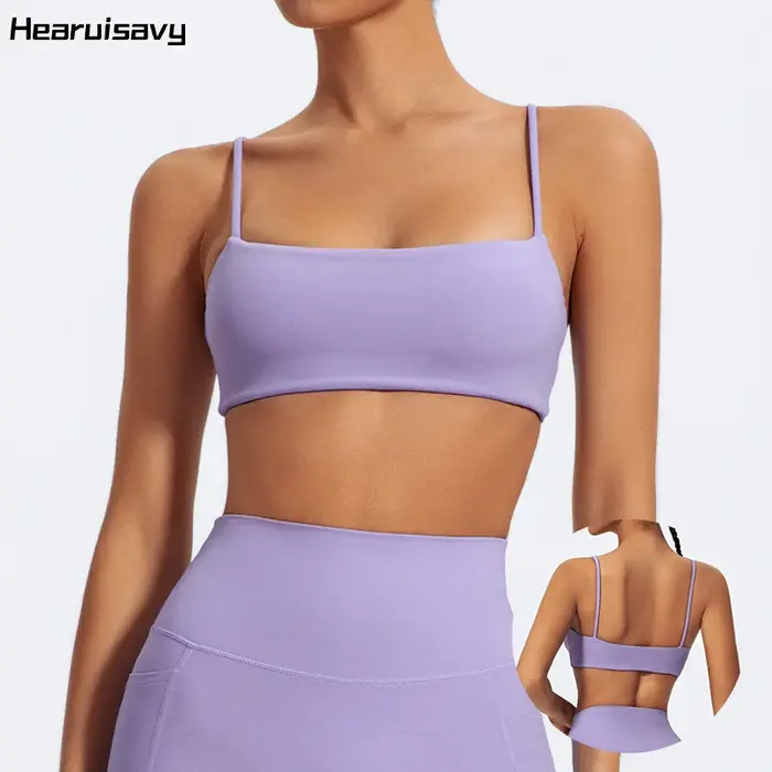 Hearuisavy Soutien-gorge de sport d'été très extensible pour femme, sous-vêtement de fitness à brete