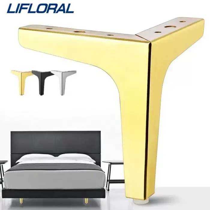 4 pièces pieds de meubles en métal noir or argent pour pieds de Table basse canapé chaise armoire de