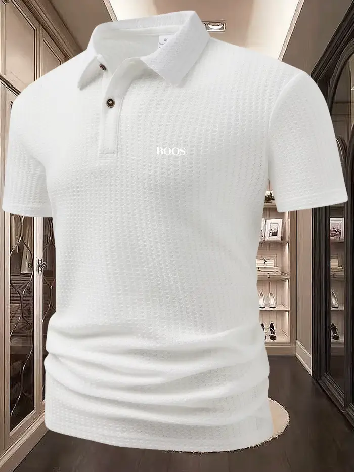 Polo à manches courtes pour homme, style urbain, léger, col à revers, chemise de sport d'été - t-shi