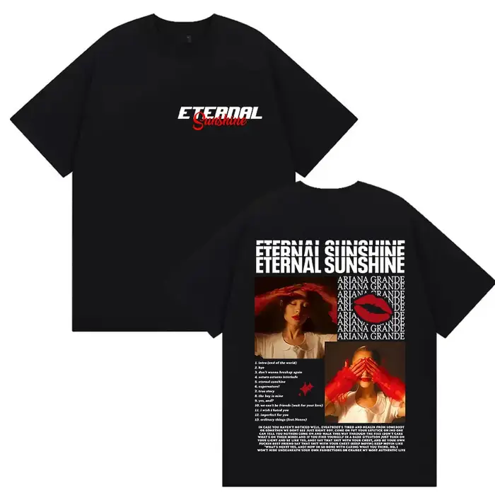 T-shirt de la tournée de la chanteuse Ariana Grande, vêtements pour hommes et femmes, mode esthétiqu