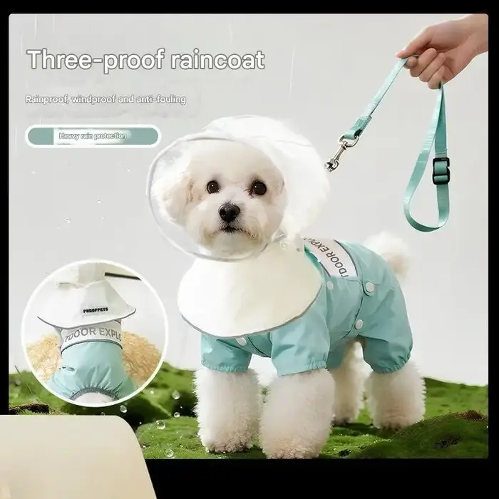 Imperméable pour chien imperméable à couverture complète réfléchissante