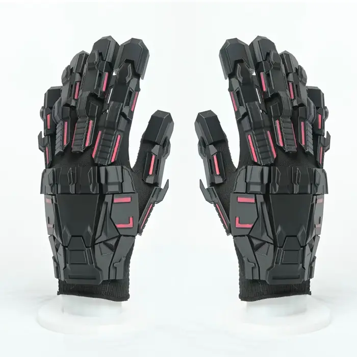 Gants armure tactique cyberpunk mécanique protection équipement tir airsoft cosplay Halloween