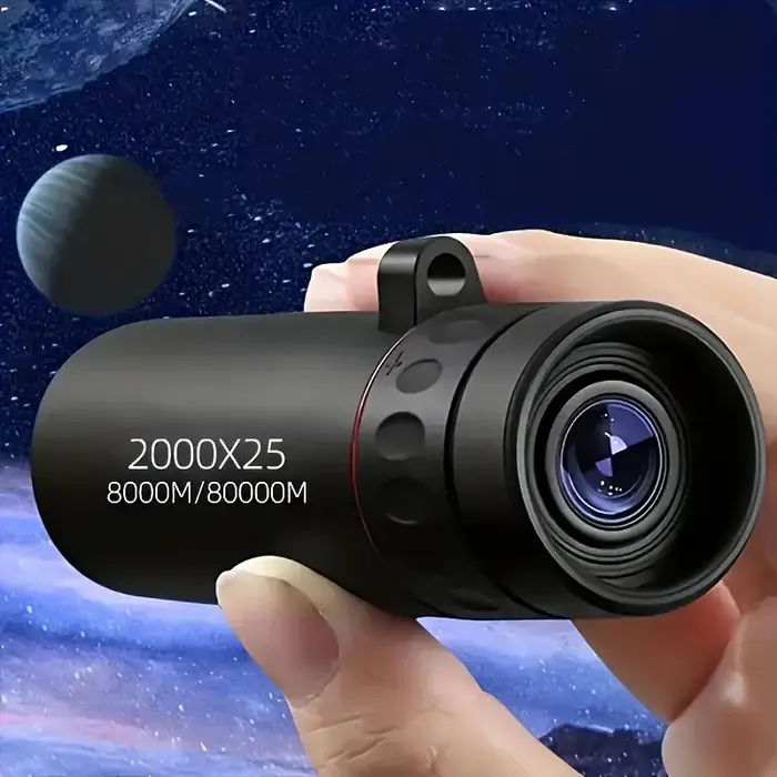 Télescope monoculaire compact 2000X25 HD 2025 - Portable pour voyage randonnée pêche observation ornithologique