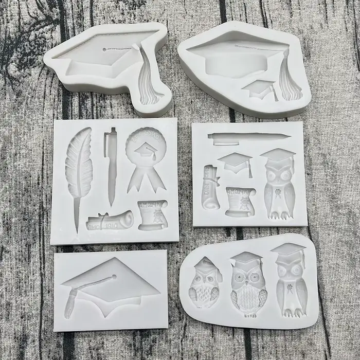 Moule en Silicone pour remise de diplôme, Sugarcraft, Cupcake au chocolat, cuisson, Fondant, outils 