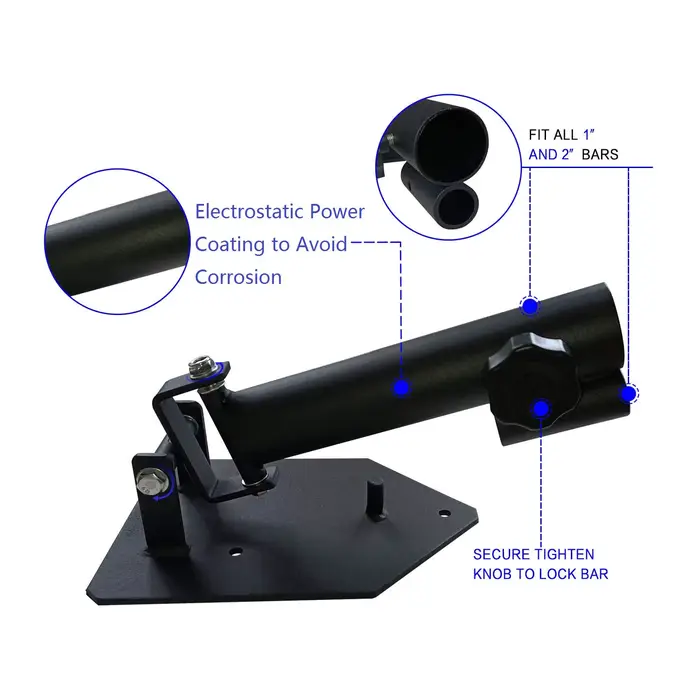 Station de musculation portable et résistante à 360 °, base T-bar de luxe, plateforme de renforcemen