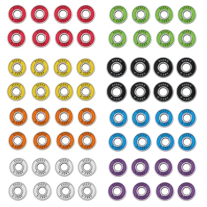 8 pièces/ensemble Roulements Abec 9 haute vitesse 608RS double face anti-poussière 8 mm pour skatebo
