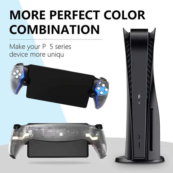 Coque de protection transparente pour console de jeu PS Portal accessoires modernes pour gamer style élégant à offrir pour console de jeu occaions spéciales