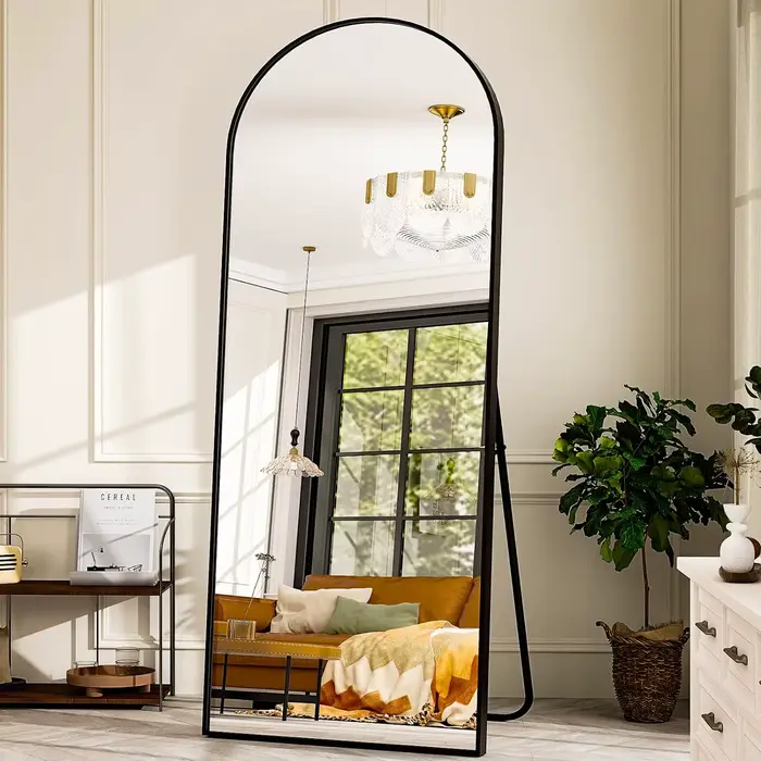 Miroir pleine longueur arqué 26" x 71" - Miroir complet - Miroirs de sol extra larges pour chambre, 