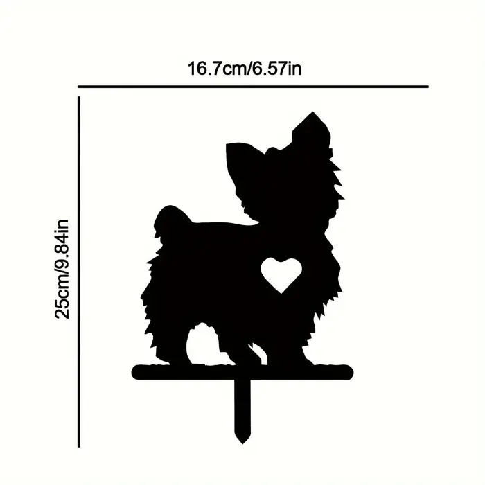 Ornez votre jardin avec le piquet de jardin de chien mignon : Silhouette d'art en fer, panneau de co