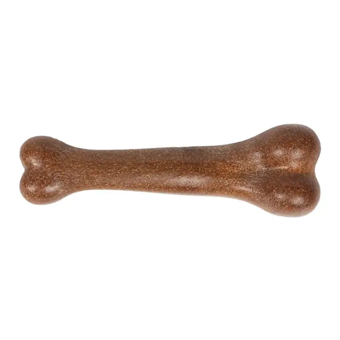 Jouet à mâcher pour chien saveur bœuf, os simulé résistant aux morsures, nettoyage des dents molaire