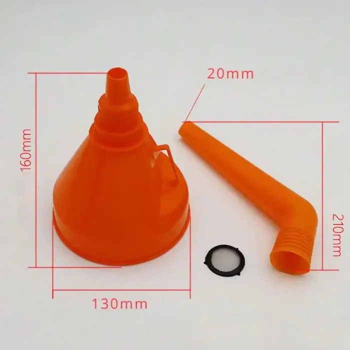 Entonnoir de ravitaillement avec filtre pour essence et huile moteur pour moto et voiture outil de remplissage pour réparation automobile longue embouchure robuste et précise