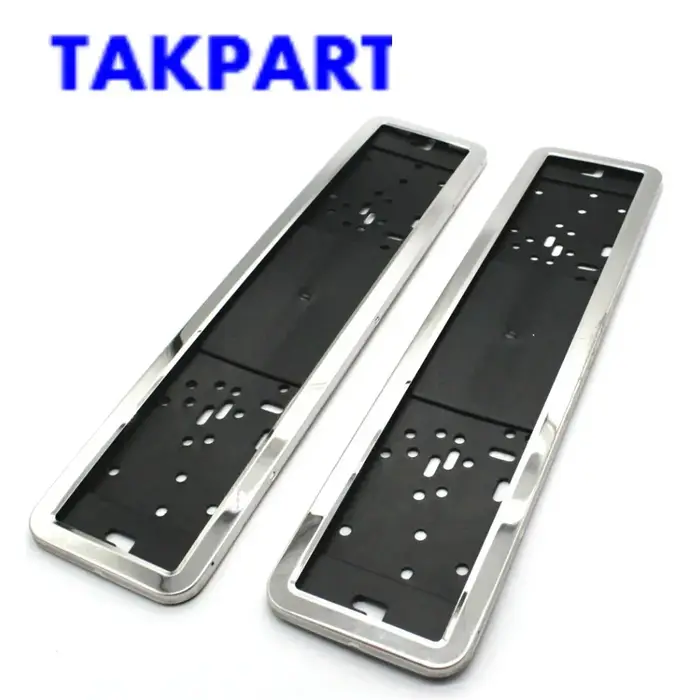 TAKPART-Plaques de planification de numéro UE en acier inoxydable, support de cadre de support, plaq