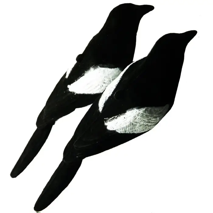 Leurres pie chasse flockés 2 pièces pour piège Larsen - Accessoires de chasse et jardin