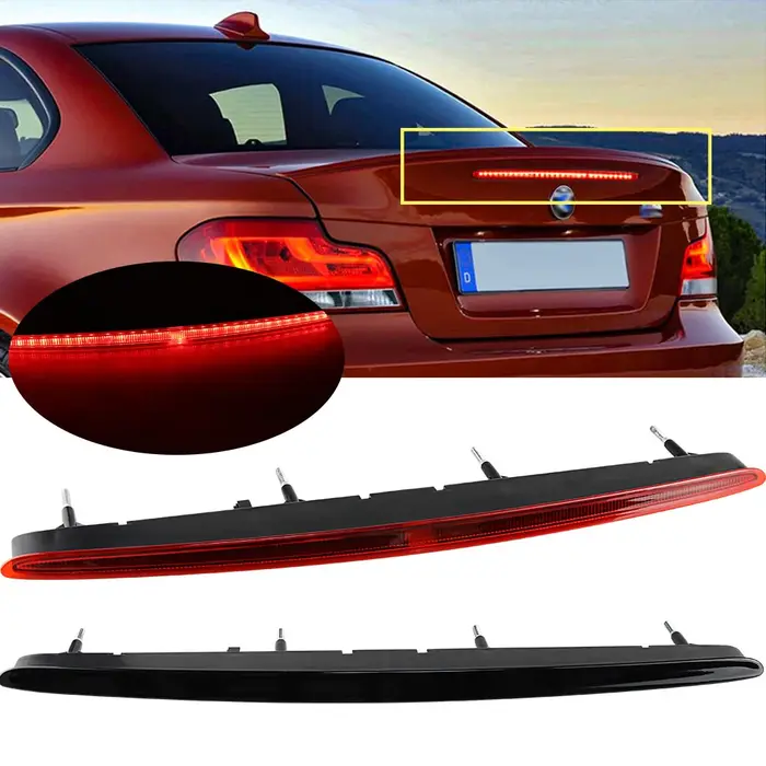 Pour BMW série 1 128i 135i M E82 E88 2007-2013 lentille rouge fumée LED coffre arrière troisième feu