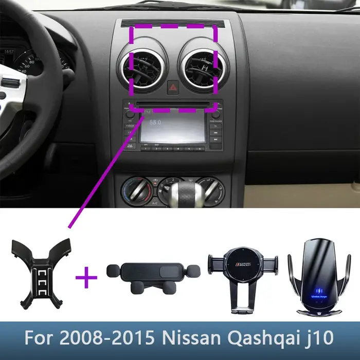 Support de téléphone de voiture pour Nissan Qashqai J10 2008 2009 2010 – 2015, support fixe spécial,