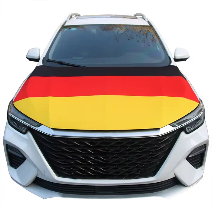 Housse de capot de voiture avec drapeau allemand, emblème de l'Allemagne, pour décoration