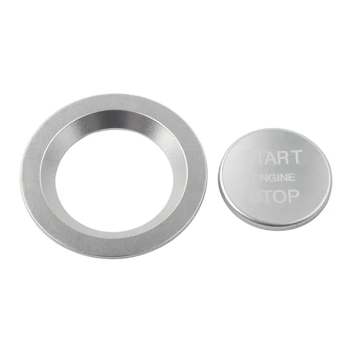 Bouton de démarrage du moteur sans clé de voiture CNC avec décoration d'anneau pour guitXF, XJ, F-Pa