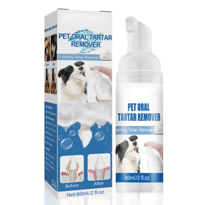 Mousse de soins dentaires pour chien, désodorisant pour haleine orale, garde l'haleine fraîche et le
