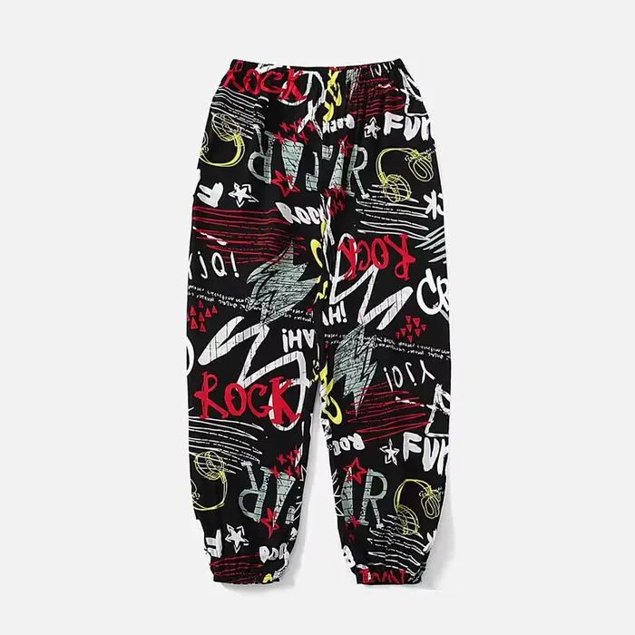 Femmes décontracté ample confortable pantalon élastique pantalon pieds sarouel pantalons de survêtem