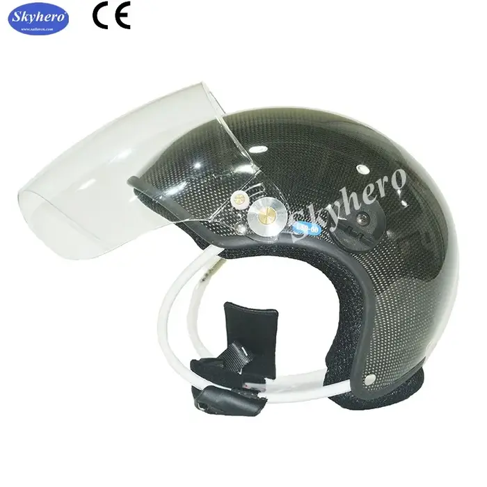 Casque de paramoteur en matériau de carbone véritable, casque de sport PPG, M, L, XL, XXL, 4 tailles