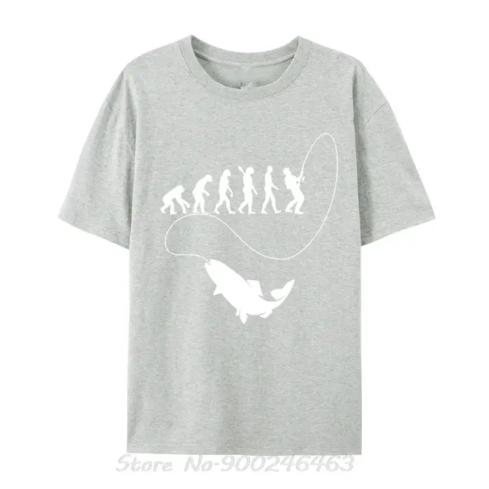 Pêcheur pêche évolution pêcheur poisson évolution pêche Cool travail jour hommes T-Shirt unisexe coton T-Shirt Fitness t-shirts