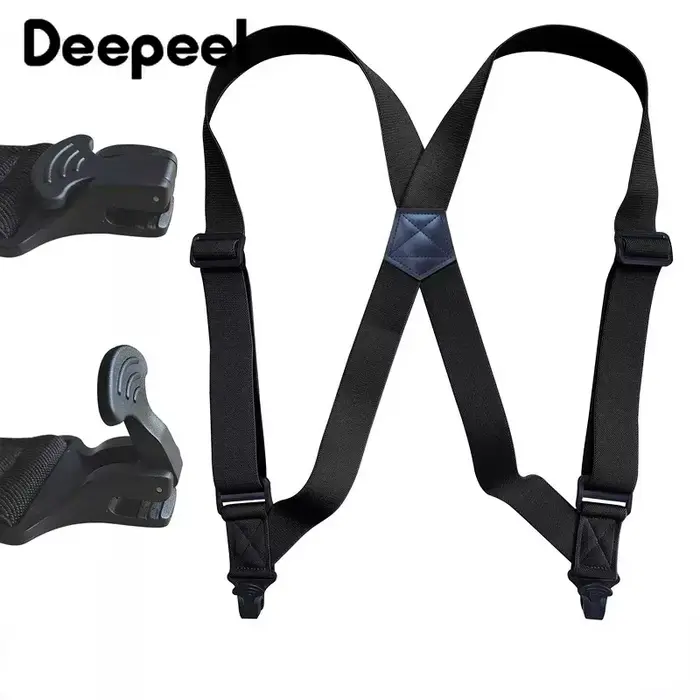 Deepeel 3.8*125 cm mode hommes bretelles adulte 2 Clips côté bretelles en plastique sangle pour cein