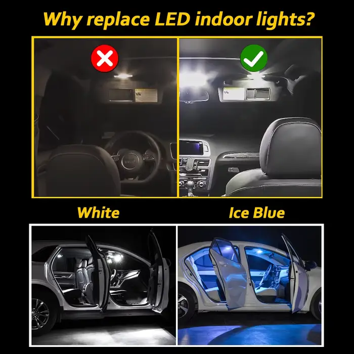 MDNG Canbus pour Audi A6 S6 RS6 C5 C6 C7 4B 4F 4G berline Avant Kit de lumières intérieures LED cart