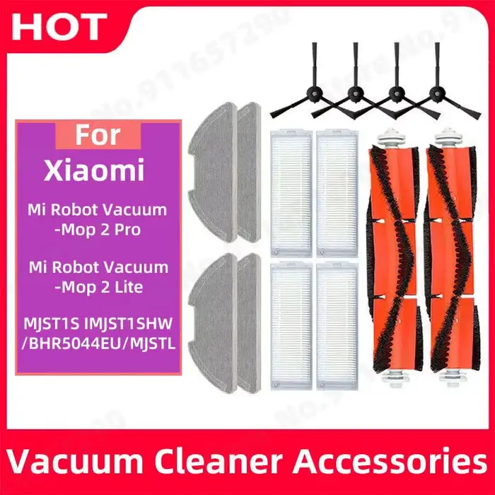Accessoires pour aspirateur robot Xiaomi Mi 2 Pro/Lite, filtre Hepa, vadrouille, gril, brosse latéra