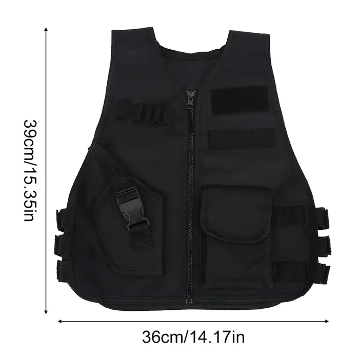 Gilet tactique réglable pour garçons, gilet tactique respirant pour enfants, gilet de protection pou