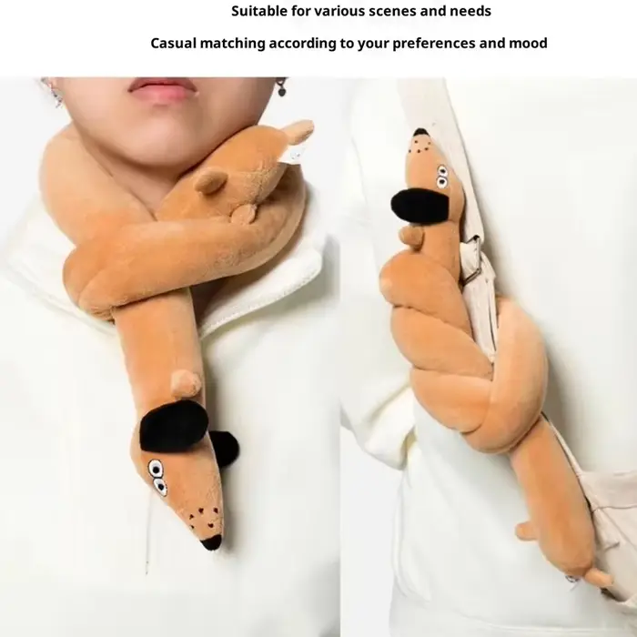 Peluche Teckel Longue et Moelleuse Jouet Sonore pour Enfants Décoration Chambre Canapé Cadeau Occasions Spéciales