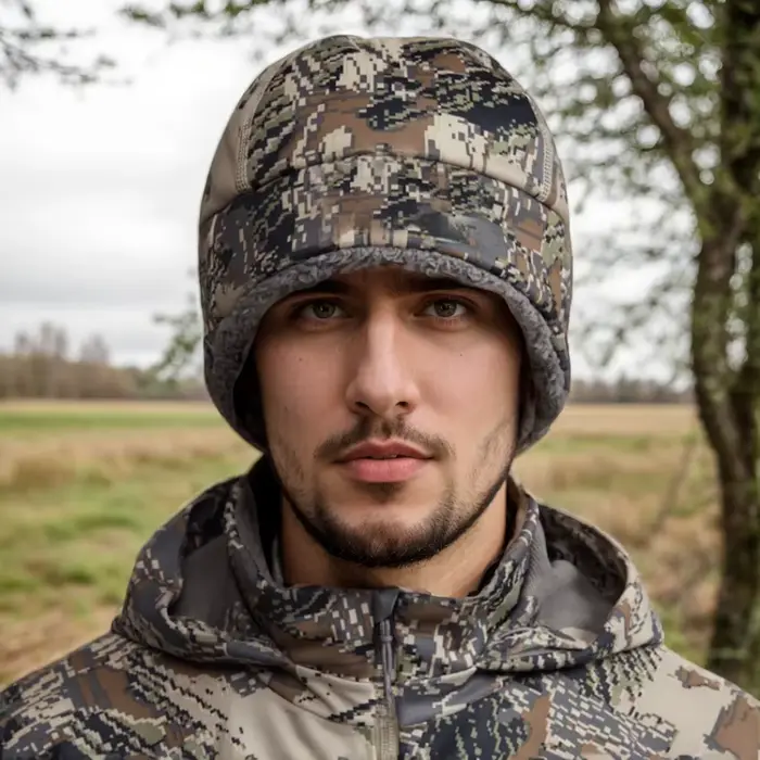 Casquette camouflage hiver chasse pêche homme coupe-vent qualité premium en stock