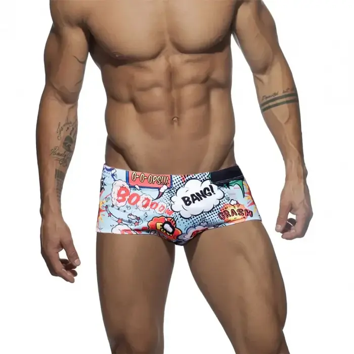 Hommes Sexy Bikini maillot de bain Boxer slips maillots de bain courts hommes natation Surffing tron