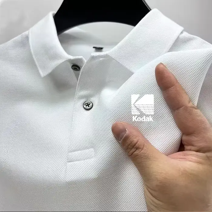 T-shirt à manches courtes respirant pour homme, de la marque Kodak, avec petit logo imprimé, pour l'