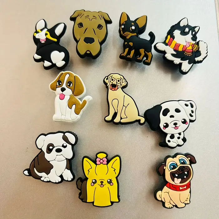 10 aimants pour réfrigérateur - Aimants fantaisistes en forme de chien de dessin animé pour la décor