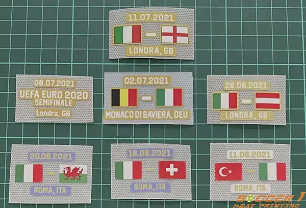 2020 EURO ITALY tous les jeux assortis détails patch final match jour détail