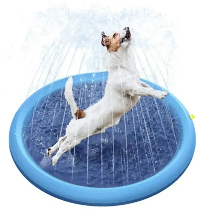 Grande piscine gonflable pour chien 200/150/100cm, tapis d'eau rafraîchissant pour animaux de compag