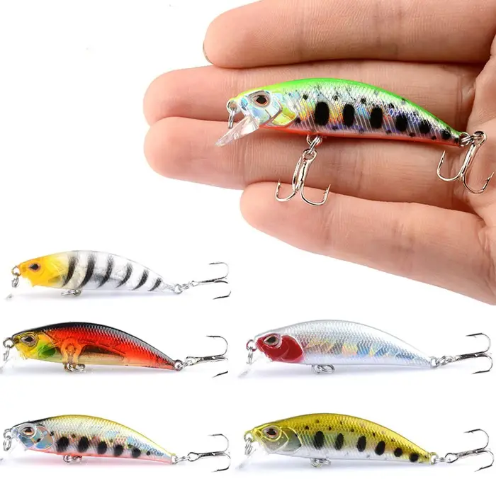 1 pièces leurre de pêche méné 4.9g 6cm Wobbler lent coulant artificiel en plastique dur appât manive