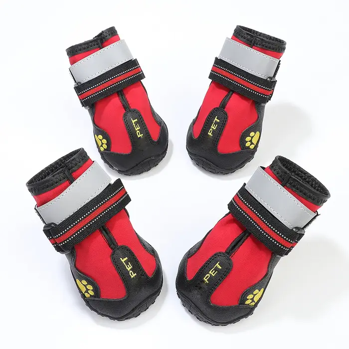 Chaussures réfléchissantes pour chien, baskets imperméables antidérapantes, bottes d'hiver pour chie